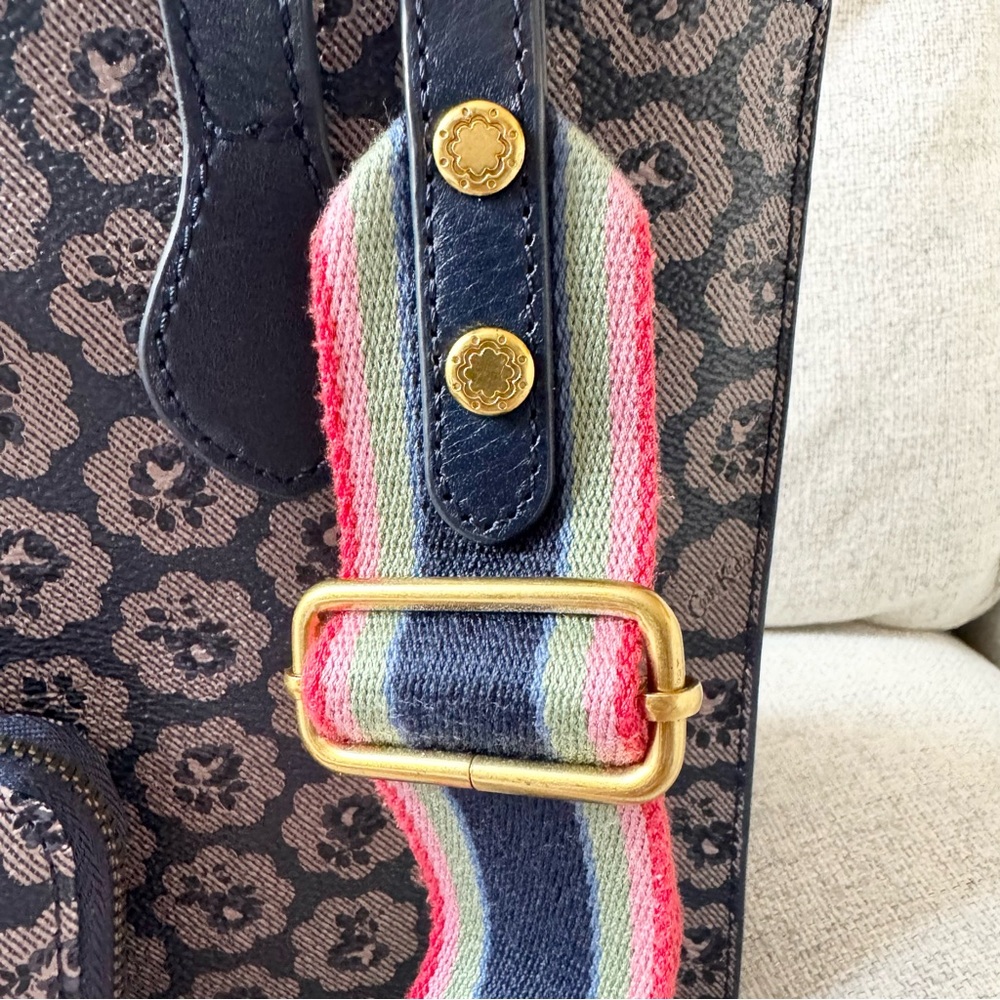 Cath Kidston Floral Crossbody Satchel Bag & Matching Wallet Set Navy - Picture 3 of 16